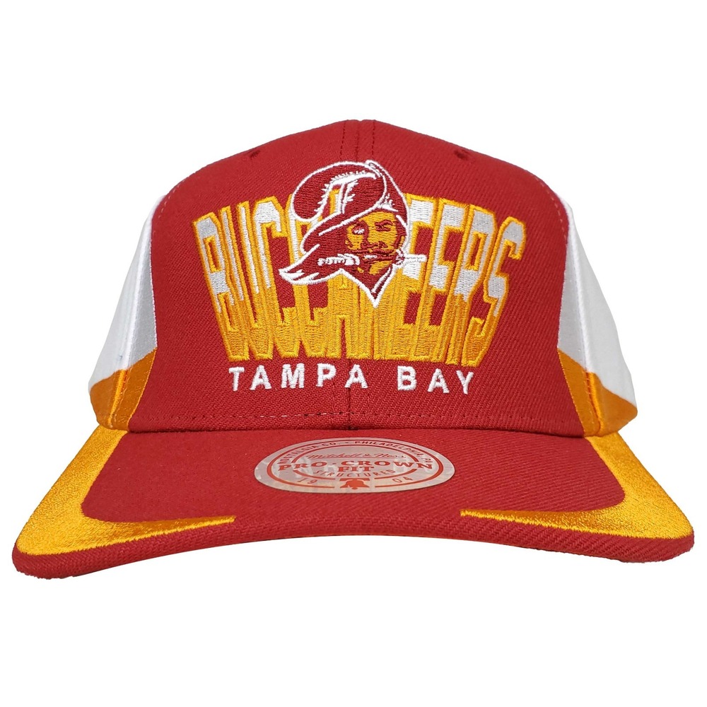 Tampa Bay Buccaneers Mitchell & Ness NFL Pro Fit Snapback Hat Cap Red White NWT